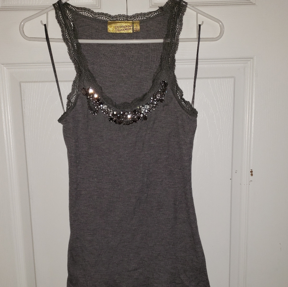 Princess Vera Wang Embellished Tank Top